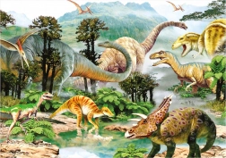 Dino puzzle dinoszauruszok élete 100 XL darab
