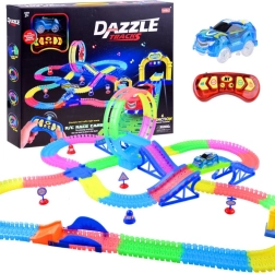 Fluoreszkáló versenypálya távirányítóval és fényhatásokkal, 6,56 m