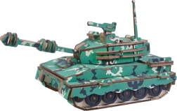 Woodcraft fa 3D puzzle – közepes tank