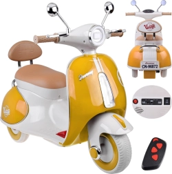 Klasszikus gyerek elektromos robogó vintage stílusban – Narancssárga