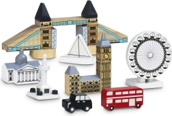 Világító fa kockák London