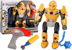 Csavarhúzó Robot Fegyver Fúró Fény Hang Sárga