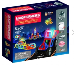 Dinamikus Flash mágneses építőkészlet - 54 darab
