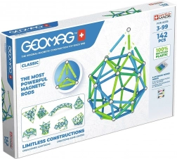 Geomag Classic Recycled mágneses építőkészlet, 142 darab – kék és zöld