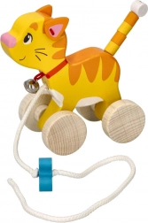 Fa húzogatós játék cica