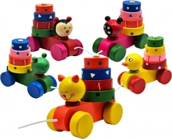 Húzható fa állatka 11 cm