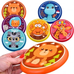 Színes, 16 cm-es repülő korong állatmintákkal