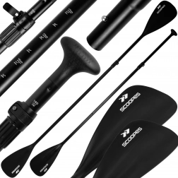 Összecsukható és állítható 2 az 1-ben Blade evező, fekete