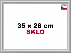 Ezüst műanyag keret 35x28 cm