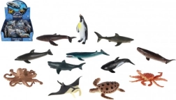 Műanyag tengeri lények 8-10 cm, vegyes fajták dobozban