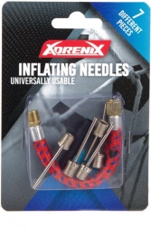 Fém pumpatűk és fúvóka adapterek készlete labdák felfújásához