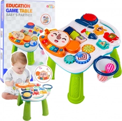 Interaktív oktatóasztal 6 az 1-ben fényekkel és hangokkal