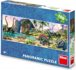 Panorámás puzzle Dino Dinoszauruszok a tónál 150 darab