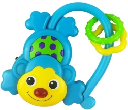 Baby Mix hangot adó csörgő, kék majmocska