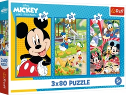 Puzzle 3x80 – MICKEY MOUSE csapat a Trefltől