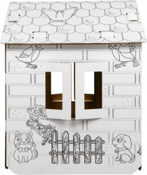 XXL kiszínezhető karton házikó gyerekeknek – Lovak