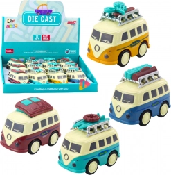 Lakóautó játék súrlódásos meghajtással és mozgó tetőcsomagokkal