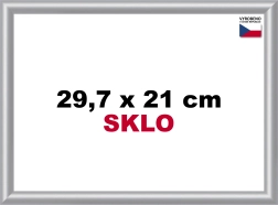 Ezüst műanyag keret A4-es méretben