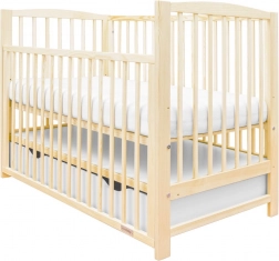 New Baby Lilly lehúzható oldallal és fiókkal – természetes fa kiságy