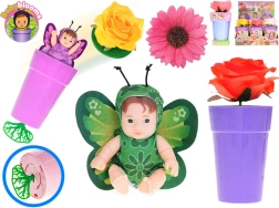 Mimibaba Babyblooms virágcserépben karkötővel, 12,5 cm