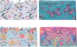 Műanyag patentos irattartó mappa 35 × 25 cm – vegyes minták