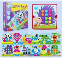 Gombos könyvmozaik Sün – finommotorika fejlesztése