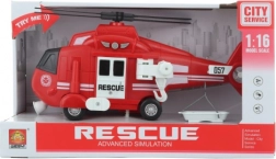 Elemes tűzoltó helikopter fénnyel és hanggal