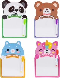 ASTRA letörölhető tábla vidám állatkákkal és filccel