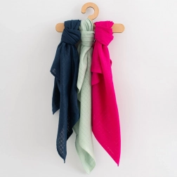 színes pamut pelenkák New Baby 70 × 80 cm, 3 db – lány