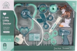 Állatorvosi készlet kutyussal és cicával elemmel