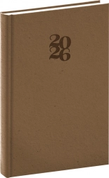 NOTIQUE napi tervező Essenza 2026, mogyorószíne, 15 x 21 cm