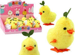 Sárga felhúzható csibe levéllel