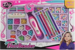 hajstúdió elektromos fonógéppel és gyöngyökkel gyerekeknek