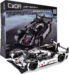 CADA építőkészlet sportversenyautó 48 cm, fekete, 1586 alkatrész