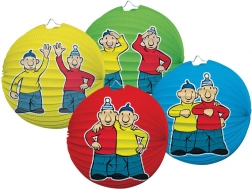 Papír lampion Pat és Mat mintával, 25 cm