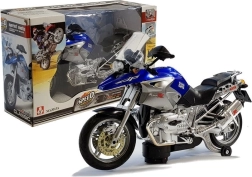Elemes motorkerékpár fényekkel és zenével – kék