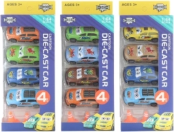 fém autókészlet bójákkal, 4 db