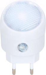 Éjszakai LED konnektorlámpa alkonykapcsolóval, fehér