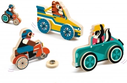 Fából készült patentos közlekedési eszközök a Djeco-tól