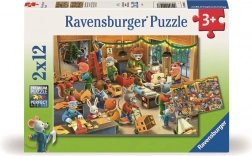 Ravensburger puzzle Karácsonyi varázslat a játékgyárban 2x12 darab