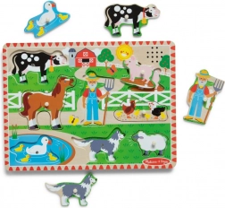 Melissa & Doug fából készült farmás puzzle