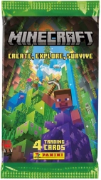 Panini Minecraft gyűjtőkártyák 3. széria (Create, Explore, Survive) – booster tasak 4 kártya