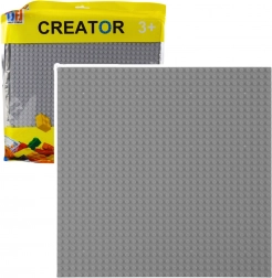 Építőalaplap kockákhoz, szürke 25,5 × 25,5 cm