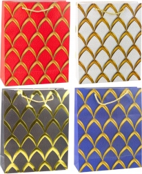 Ajándéktáska arany díszített motívumokkal 32 × 26 × 12 cm