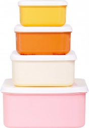 A Little Lovely Company négydarabos uzsonnásdoboz-készlet – Szivárvány