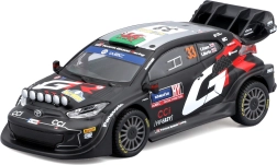 Bburago 1:43 Toyota GR Yaris Rally1 Hybrid fém modell, 33-as rajtszám, Evans, díszdobozban
