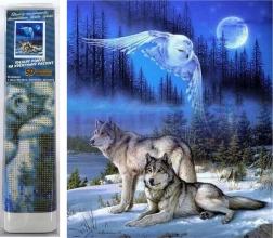 gyémántszemes festés Vad telihold 30 × 40 cm