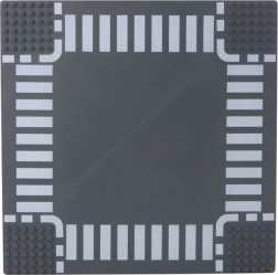 Építőalaplap kockákhoz – közúti kereszteződés 26 × 26 cm