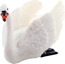 Műanyag hattyú figura 8 cm