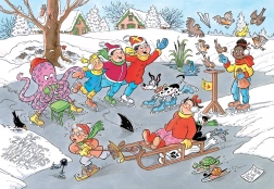 Jumbo puzzle Jan van Haasteren Junior: Korcsolyázás 240 darabos